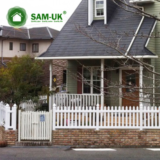 PVC-Vinyl-Sichtschutzzaun mit England-Zaunpfostenkappen-Vinylzaun